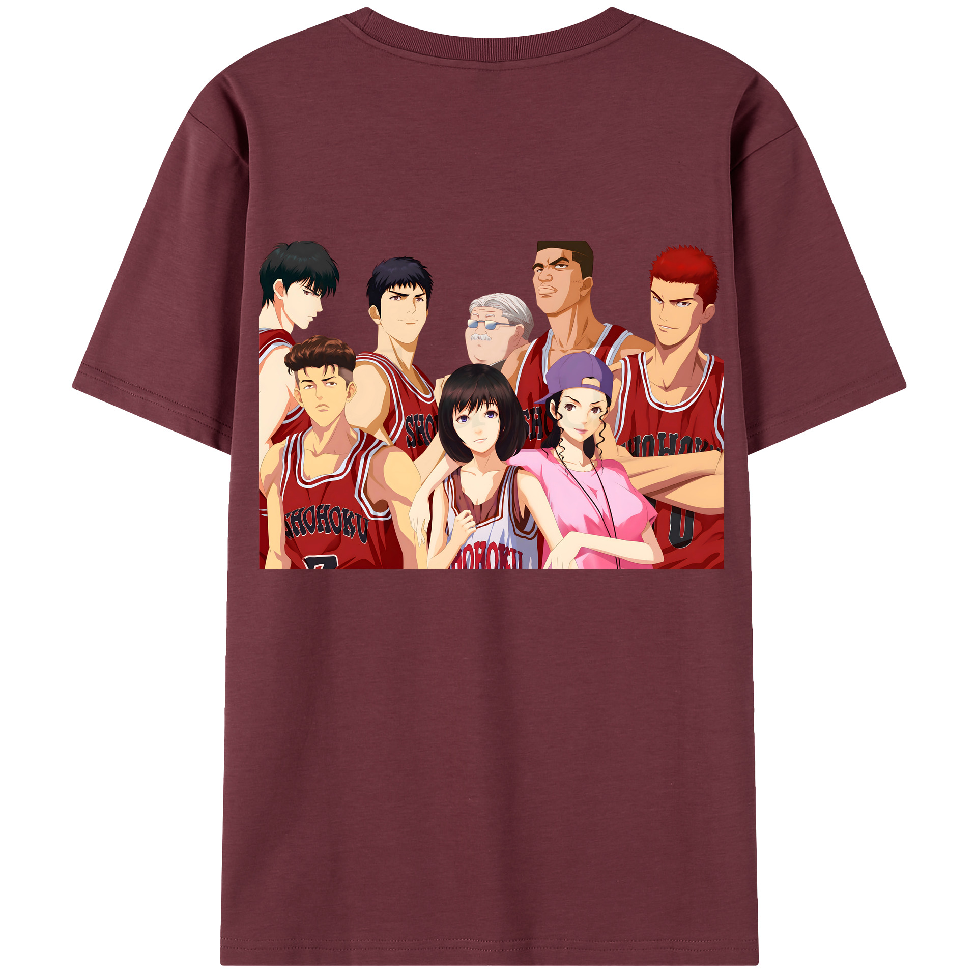 SLAM DUNK／スラムダンク 綿100％半袖Tシャツ（背面プリント）